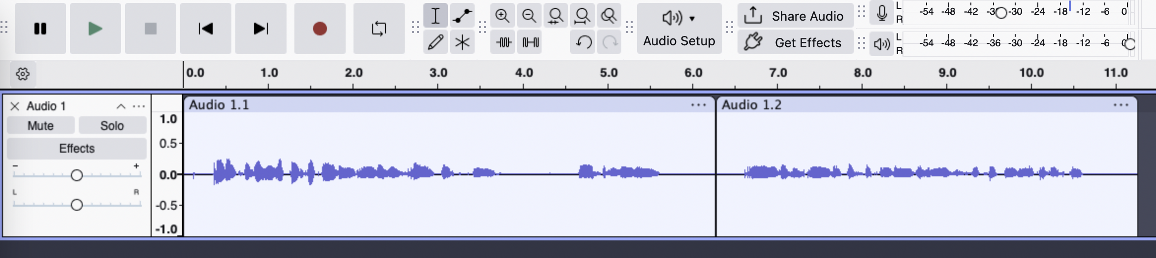 Audacity Track Segments