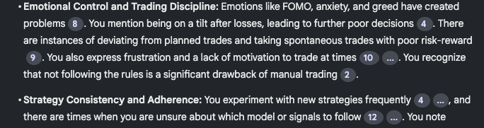 Sample answers based on the journals.